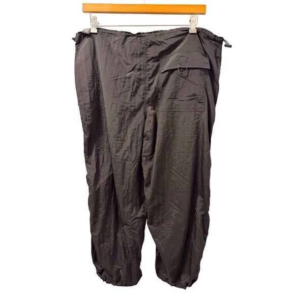 Almost Famous Sz  XL Black Parachute Pants Nylon Lightweight Relaxed Fit . NWT - Picture 8 of 12